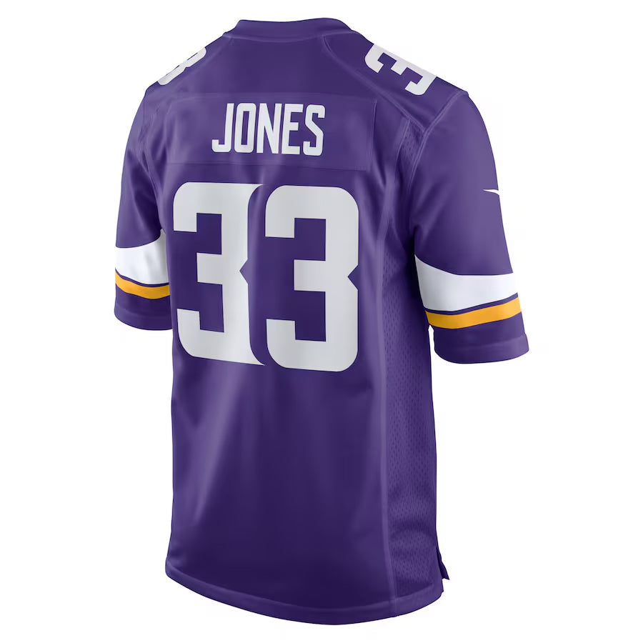 Moorv MN.Vikings #33 Aaron Jones Player Purple Home Game Stitched Jerseys