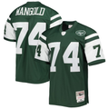 Moorv NY.Jets #74 Nick Mangold Mitchell & Ness Green Legacy Replica Stitched Jerseys