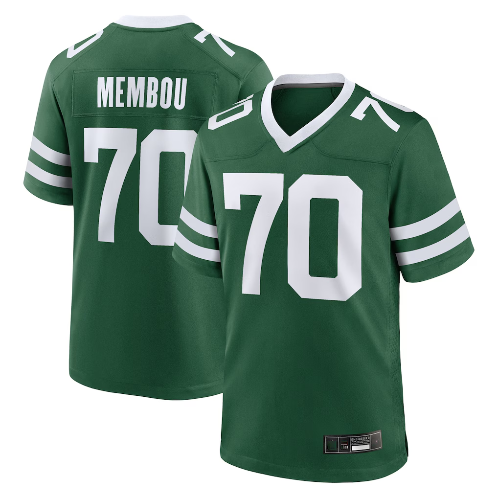 Moorv NY.Jets #70 Armand Membou Green Team Game Stitched Jerseys