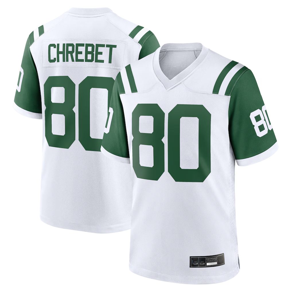 Moorv NY.Jets #80 Wayne Chrebet White Retired Player Alternate Game Stitched Jerseys