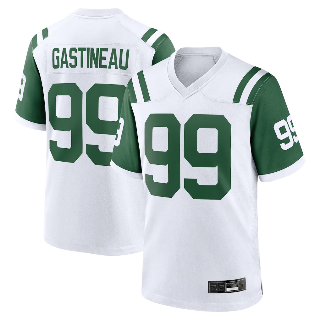 Moorv NY.Jets #99 Mark Gastineau White Retired Player Alternate Game Stitched Jerseys