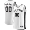Moorv Custom SA.Spurs White Fast Break Replica Stitched Jerseys- Association Edition