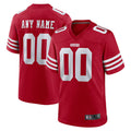 Moorv Custom SF.49ers Scarlet Game Home Stitched Jerseys
