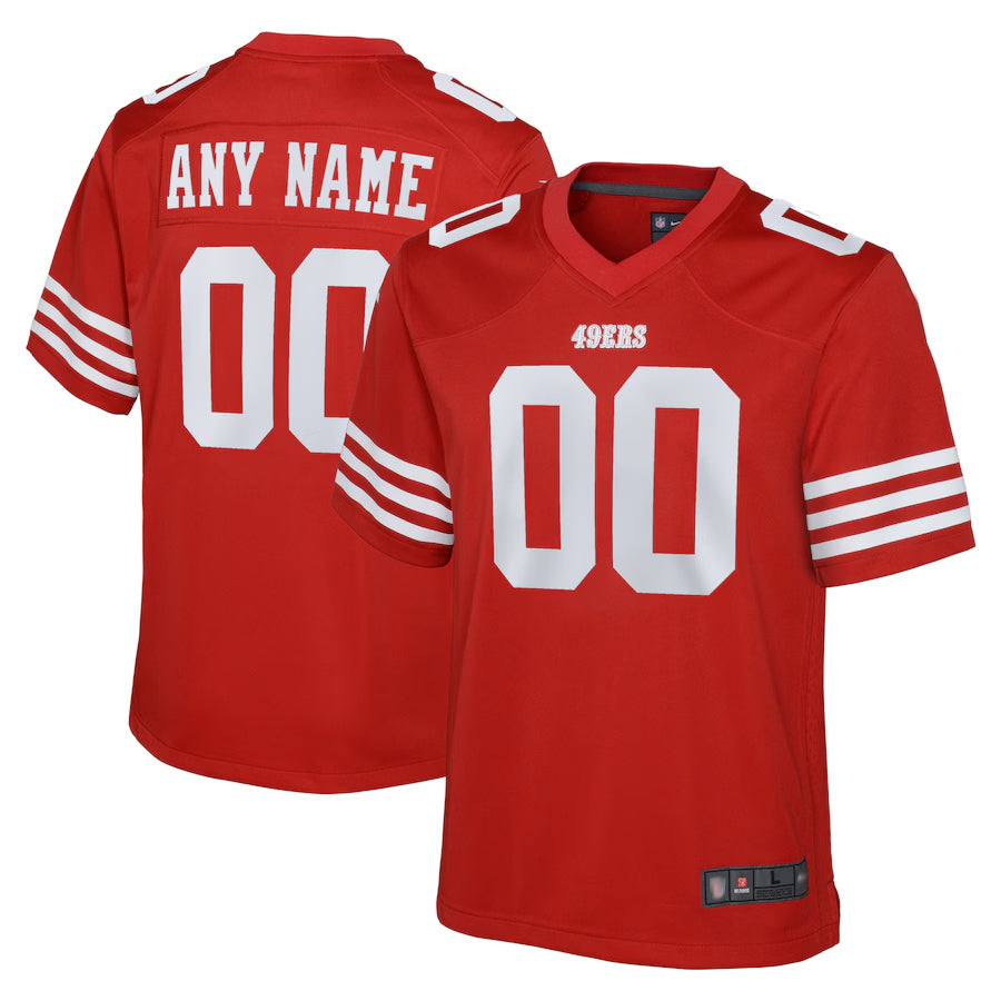 Moorv Custom SF.49ers Red Game Team Colour Stitched Jerseys